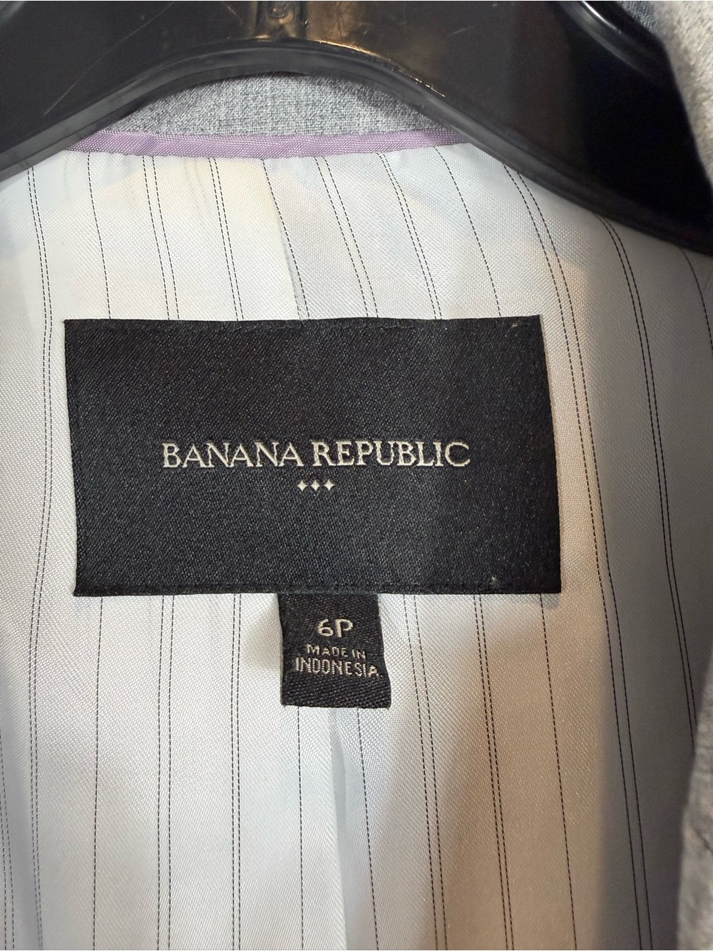Banana Republic Gray Wool Look Stretch Blazer Jacket Single Button US 6p - Picture 8 of 9